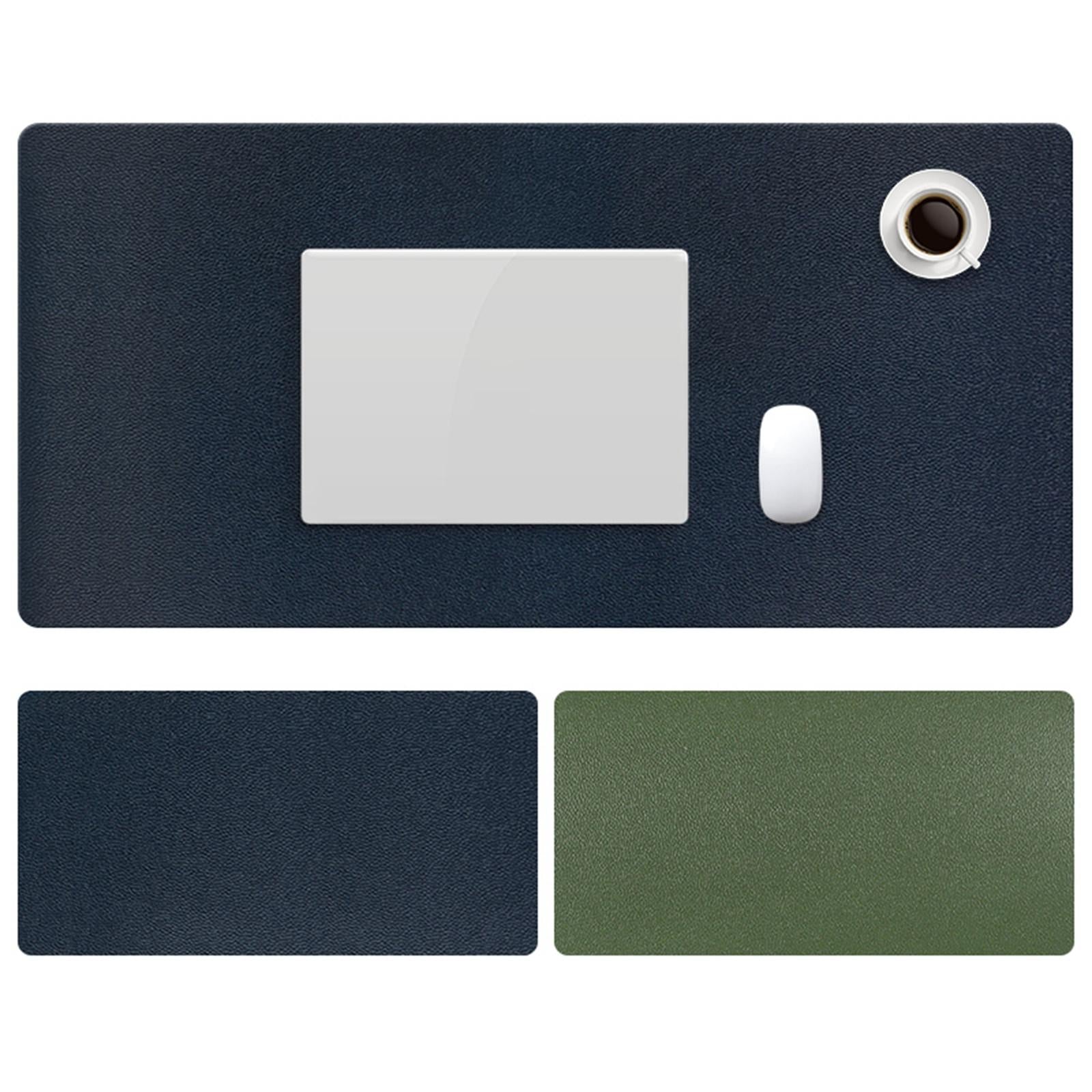 Large Dual-Sided PU Desk Mat (Royal Blue & Army Green)