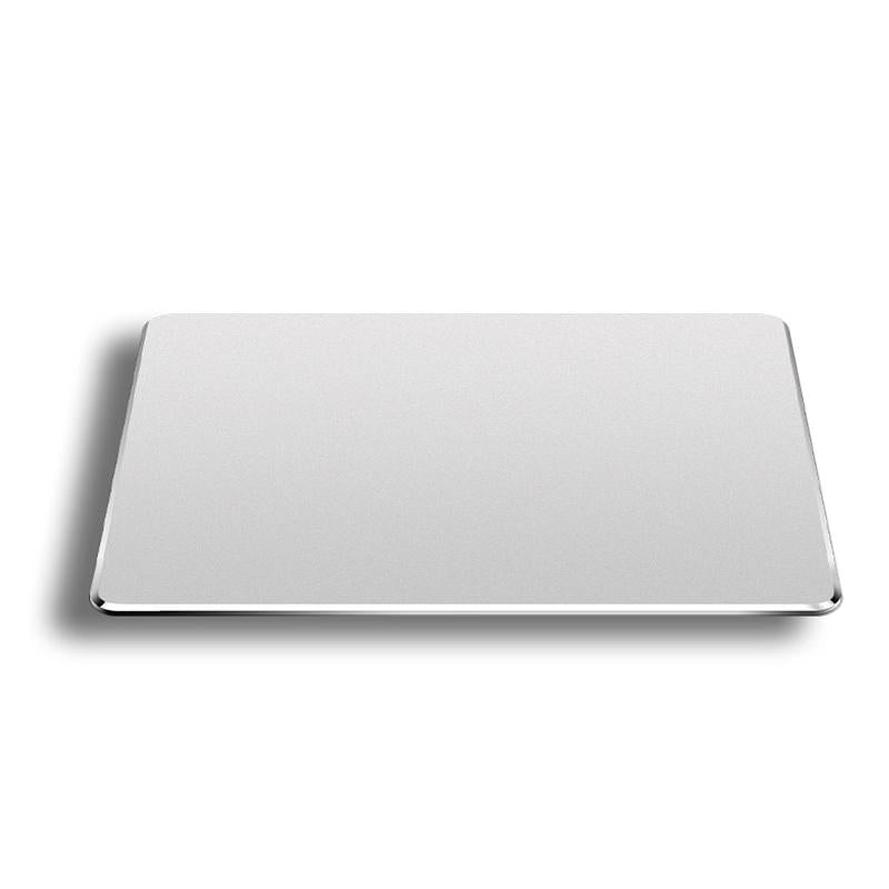 Medium Dual-Sided Aluminium & PU Leather Mouse Pad (Silver)