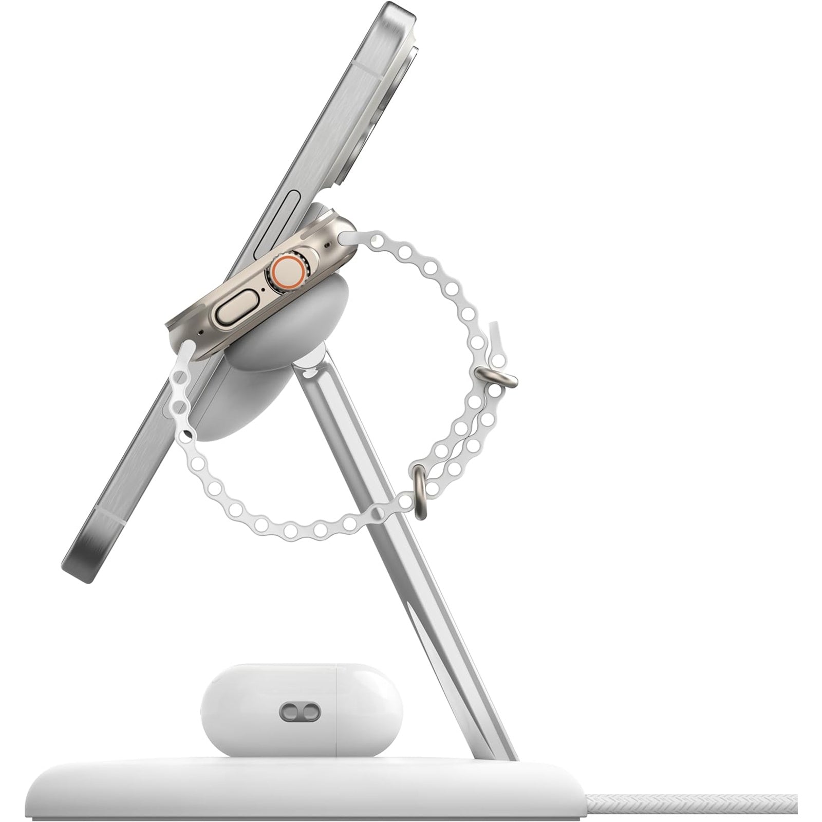 Belkin BoostCharge PRO 3-in-1 15W Wireless Charger Stand (White)