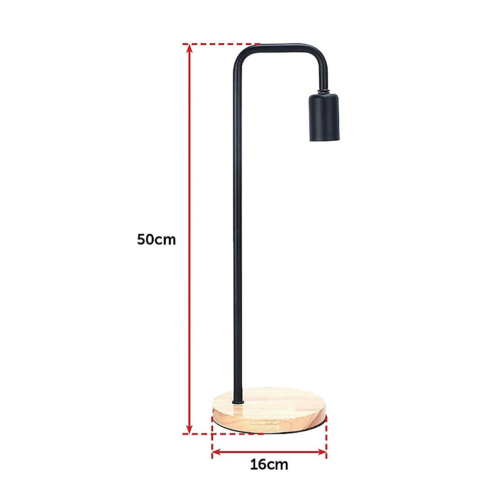 Serrano Modern Timber Desk Lamp (Black)