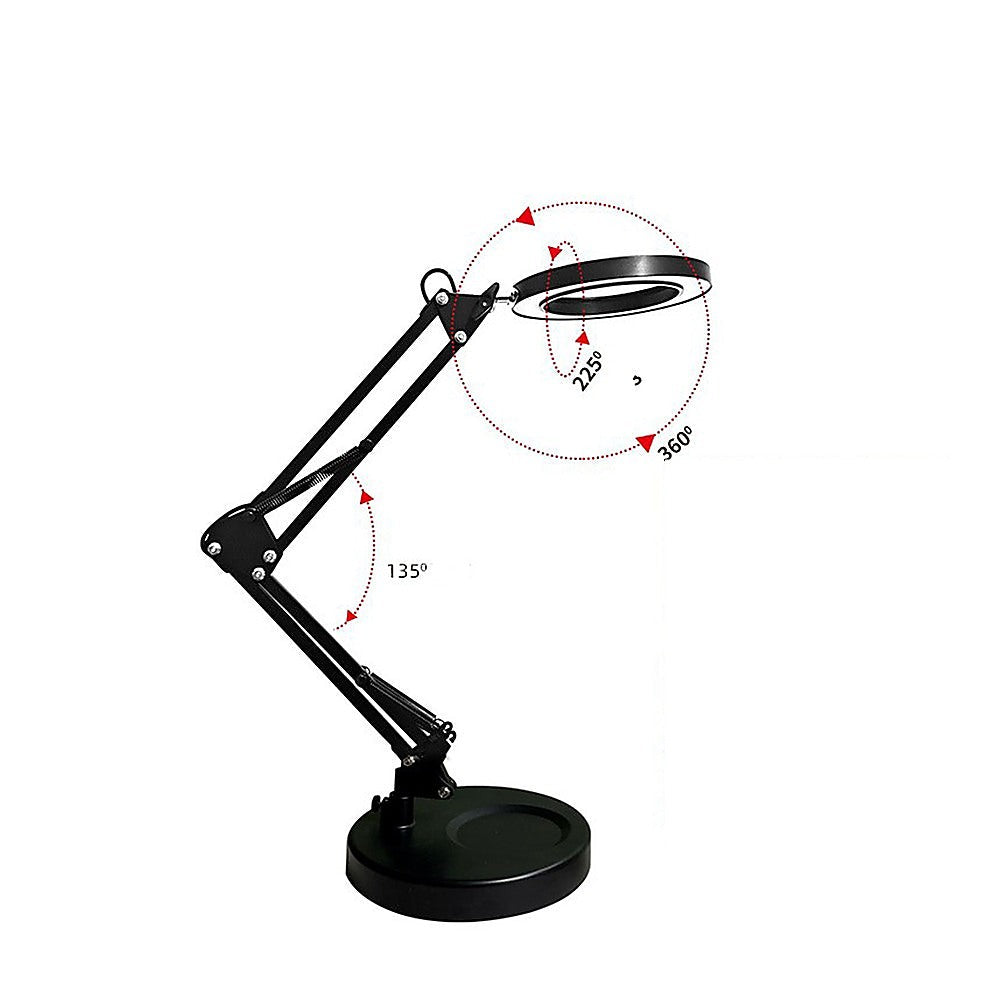 10x Magnifying Glass LED Lamp