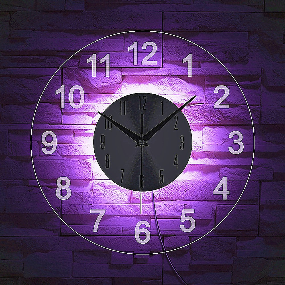 LED Light-Up Round Wall Clock
