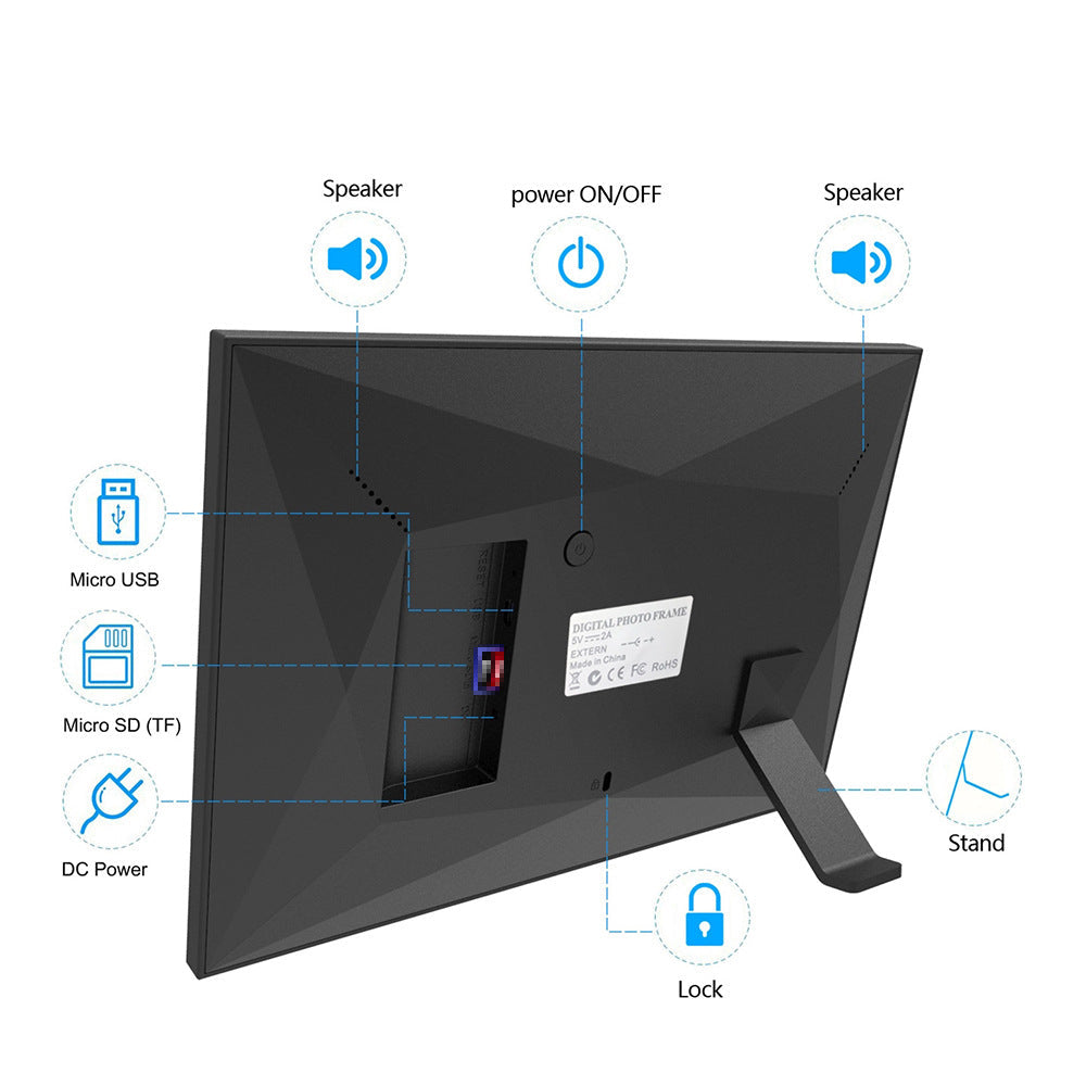 10.1-Inch Digital Wooden Photo Frame