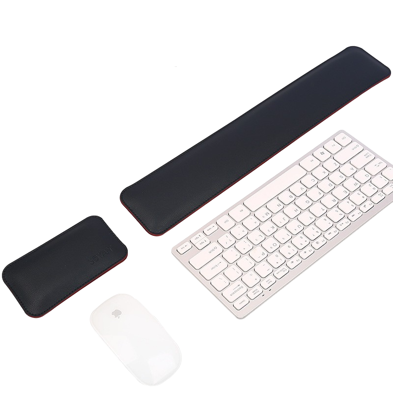 Premium Dual-Sided Keyboard & Mouse Wrist Rest (Black & Red)