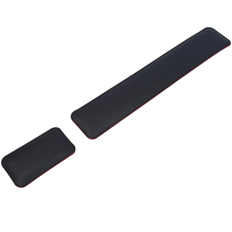 Premium Dual-Sided Keyboard & Mouse Wrist Rest (Black & Red)