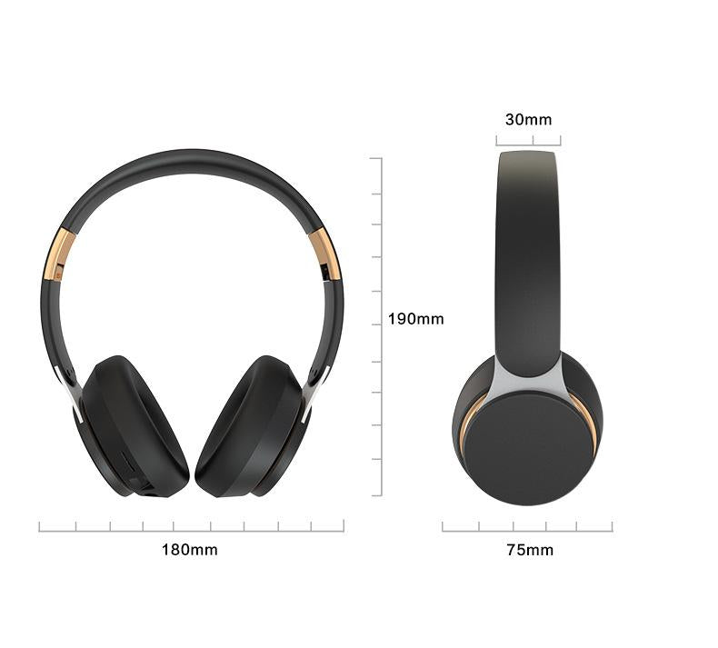 Wireless 5.0 Over-Ear Headphones (Black)