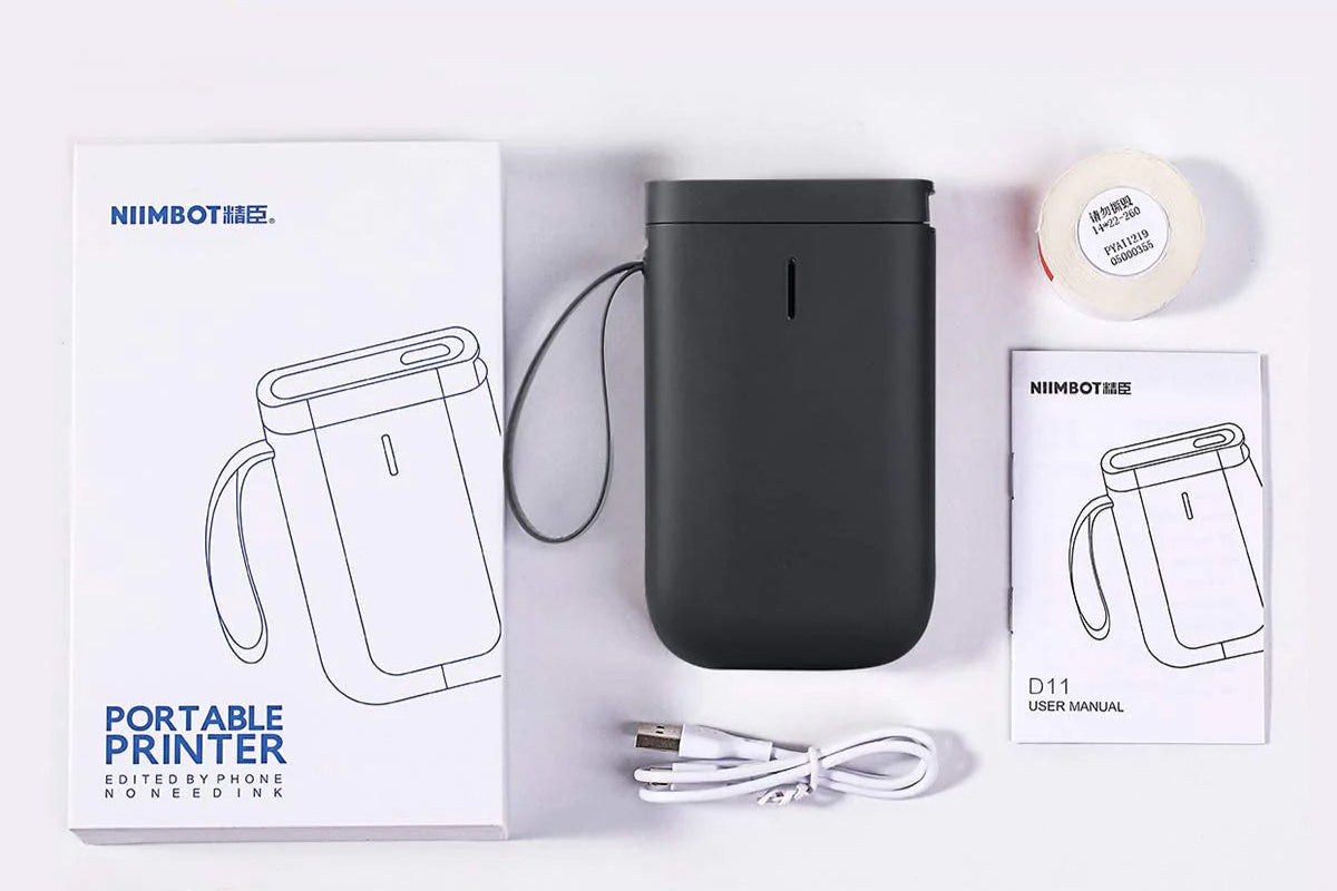 Niimbot D11 Protable Wireless Connection Label Printer Black