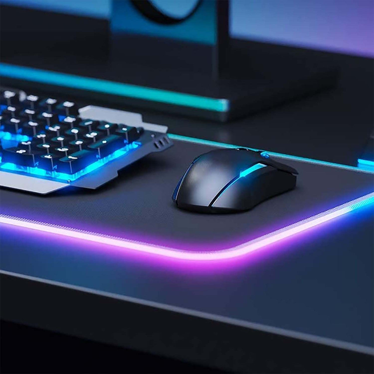 Laser RGB LED Gaming Desk Mat